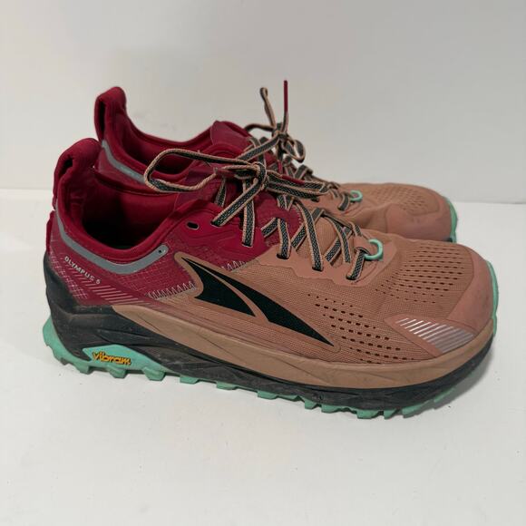 Altra Shoes - Altra Women's Olympus 5 Trail Running Shoes Sneakers Pink Green 9.5 Vibram